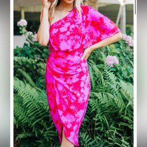DO+BE pink floral midi dress